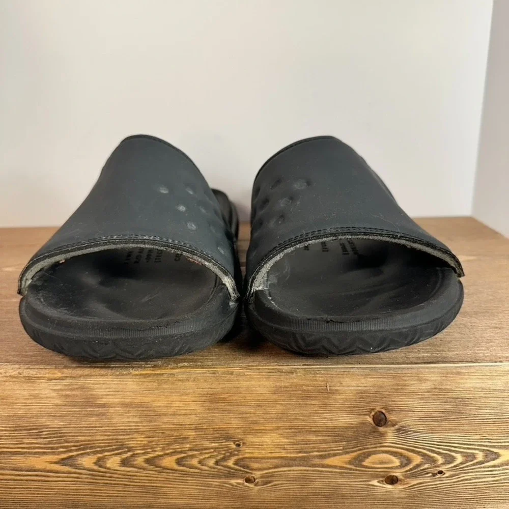 Nike Jordan Play Slide Sandal Mens 9 Black Anthracite Athleisure Red DC9835-061
